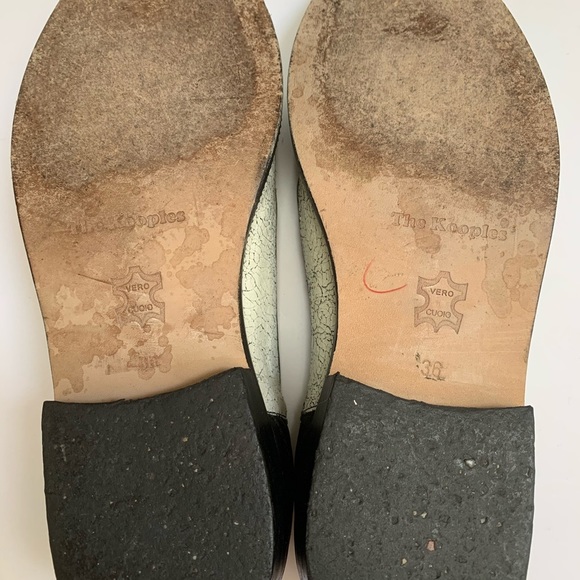 The Kooples Cracked Leather Loafers - Picture 2 of 3